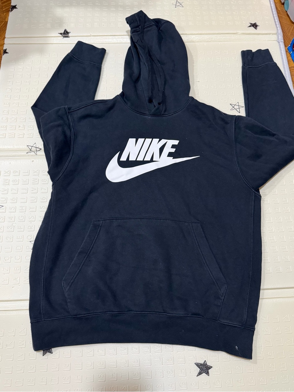 Nike Black Zip-Up Style Sweater with White Swoosh